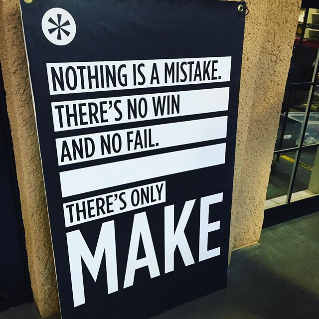 Good motto. Ei ole olemassa virheitä. Ei ole voittoa eikä epäonnistumista. On vain tekemistä/luomista. #inspiration #motivation #motto