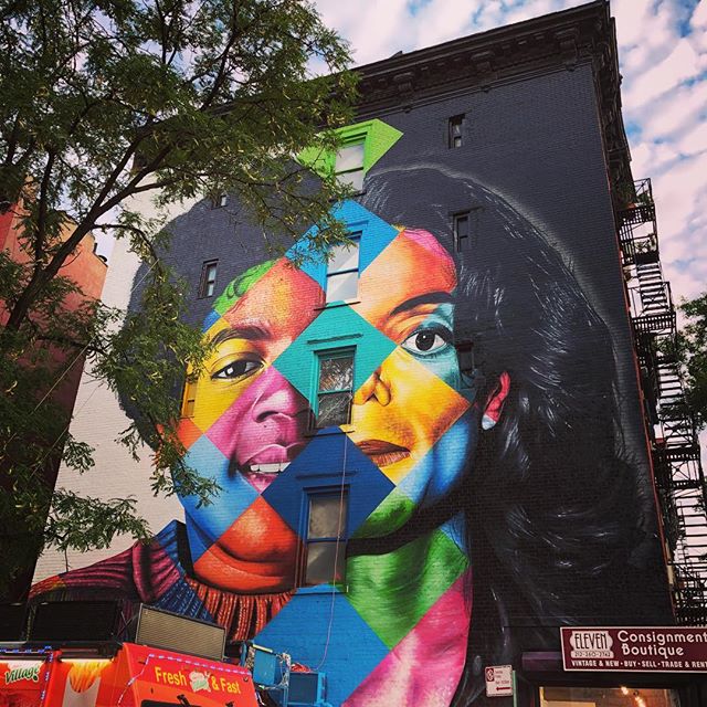 Some awesome art in the East Village. #michaeljackson #rip #past #life #ilovenyc #mural #streetart #mj #nyc #newyorkcity #newyorknewyork #eastvillage #art #beautiful #colorful #colors #iloveart